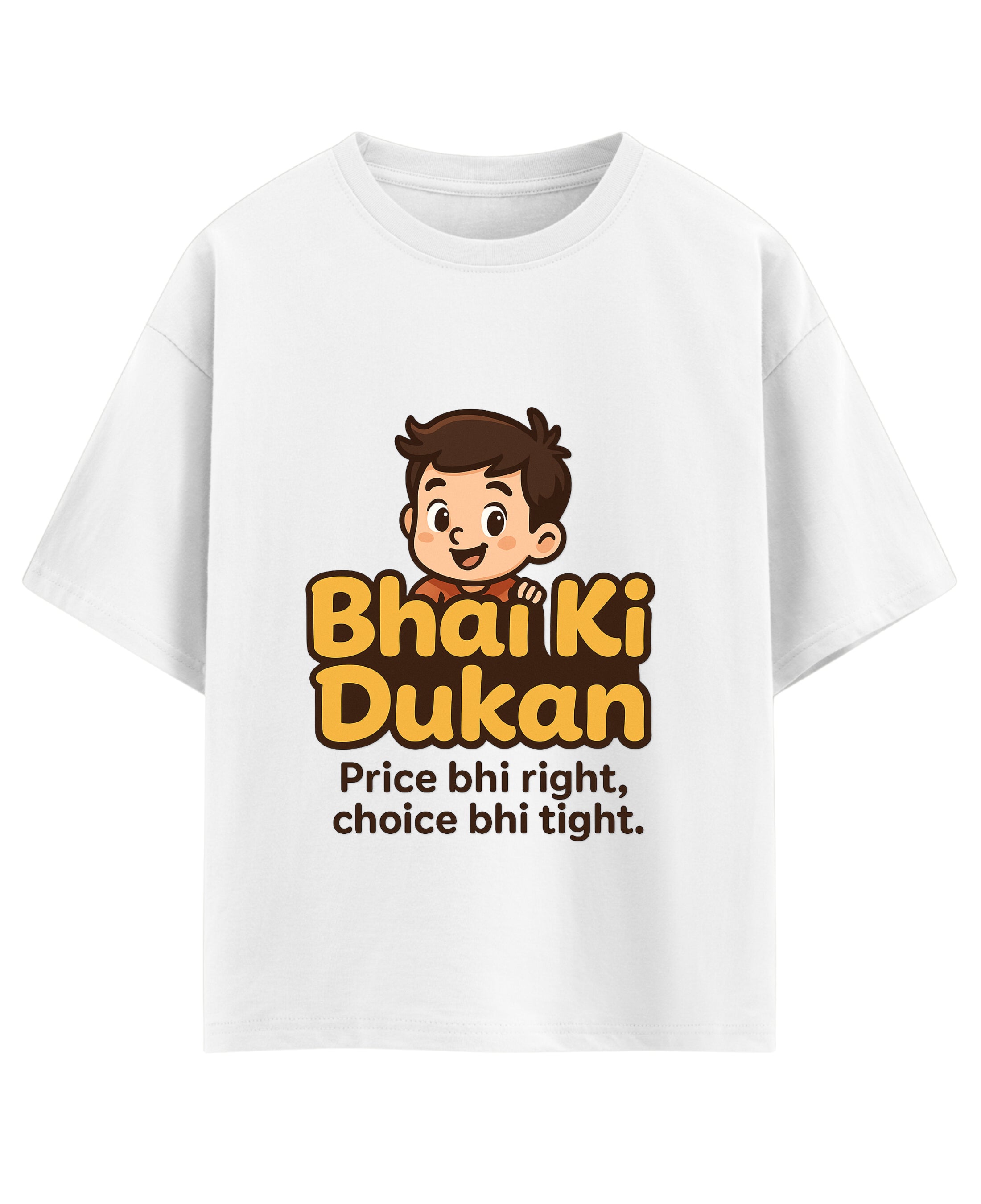 White Oversized T-shirt Front Design